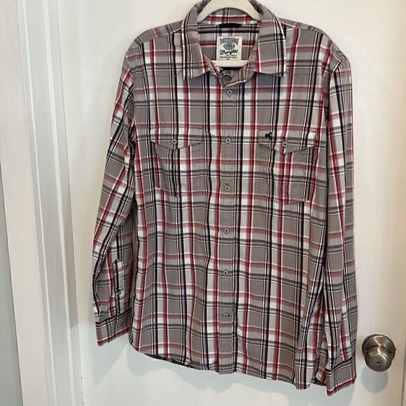 Wrangler Men’s XL Western rodeo cowboy button down long sleeved shirt - Picture 8 of 15